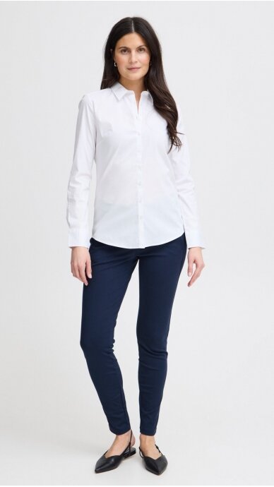 White women's shirt with long sleeves FRANSA 1