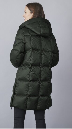 Elegant long down jacket with a hood - JUNGE