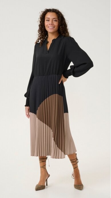 Elegant Dress with Pleated Bottom - CULTURE