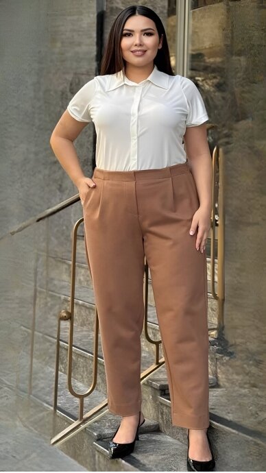 Elegant brown pants for women - MIRA MIA 2