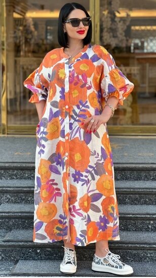 Floral linen dress TESSY