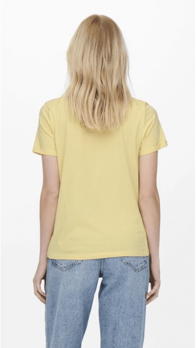 Yellow cotton t-shirt for women - ONLY 1