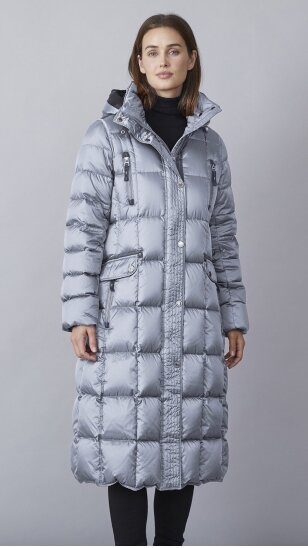 Long down jacket for winter with a detachable hood - JUNGE