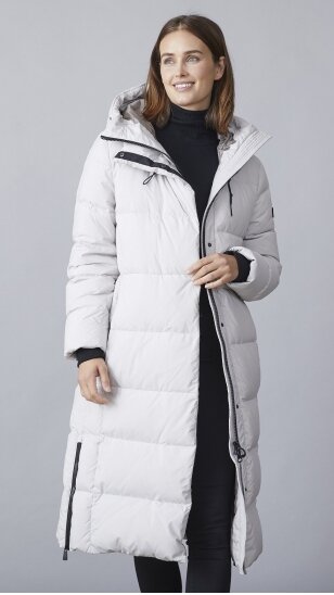 JUNGE long down coat with hood