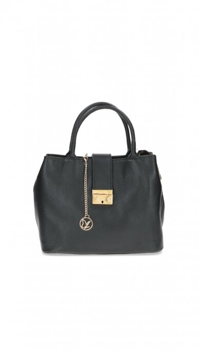 Black leather handbag for women CAPRICE