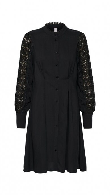 Black dress with lace sleeves – CULTURE 3