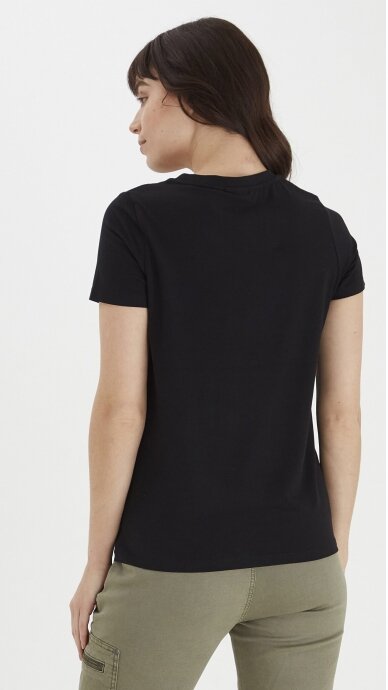 Black T-shirt with short sleeves FRANSA 1