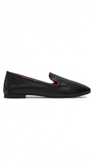 Black leather boats for women PIAZZA 1