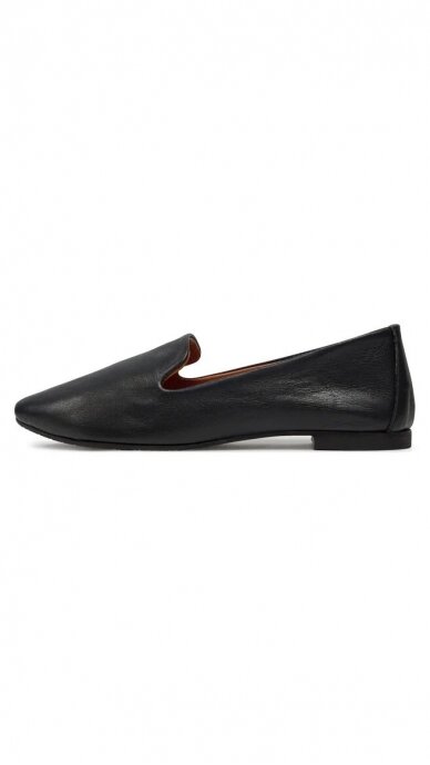 Black leather boats for women PIAZZA 2