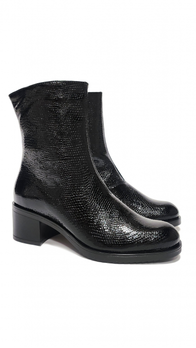 Patent leather high-heeled boots - AALTONEN 3