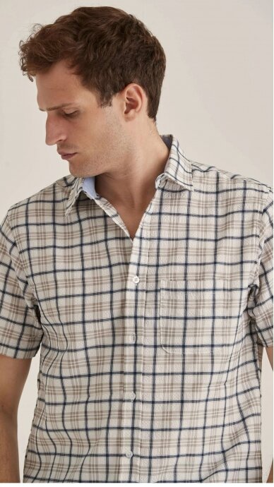 ERLA OF SWEDEN short sleeve plaid shirt for men 2