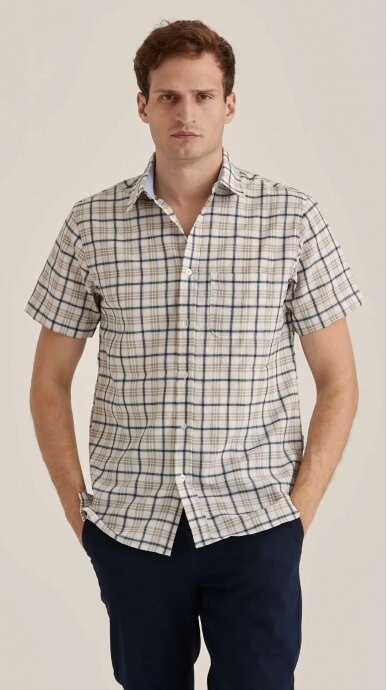 ERLA OF SWEDEN short sleeve plaid shirt for men