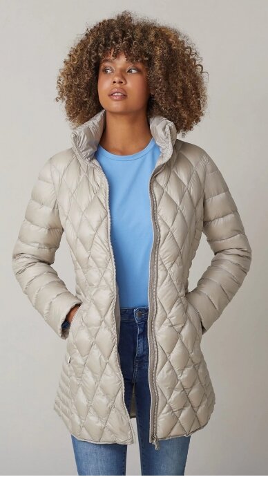 Lightweight down jacket for women JUNE CHAMPAGNE