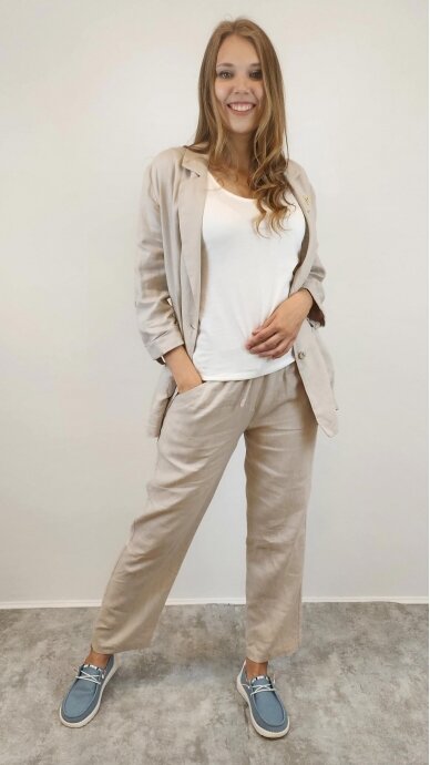 Linen romper with pants TESSY