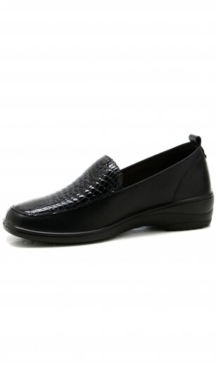 LORETTA VITALE Italian leather black moccasins