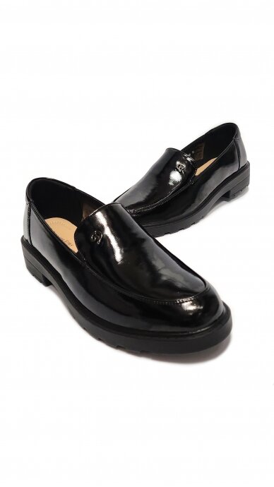 LORETTA VITALE elegant black patent leather moccasins 3