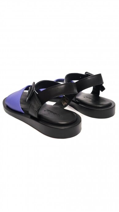 Flat leather sandals for women MARIO MUZI 3