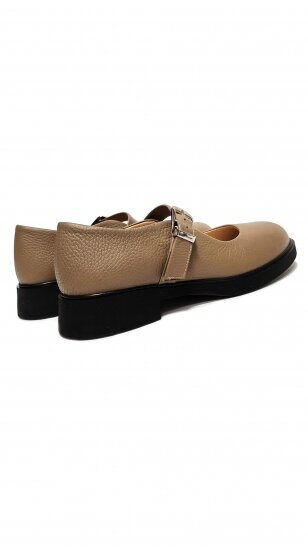 MARIO MUZI elegant natural leather shoes with buckle