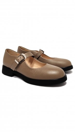 MARIO MUZI elegant natural leather shoes with buckle