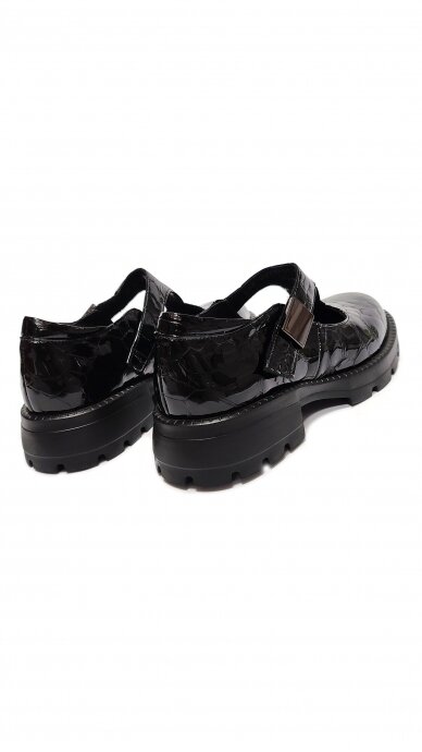 MARIO MUZI natural patent leather shoes with velcro closure 4