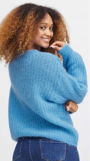 Blue women's sweater with wool SORBET