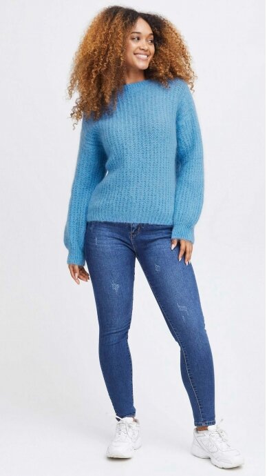 Blue women's sweater with wool SORBET 2