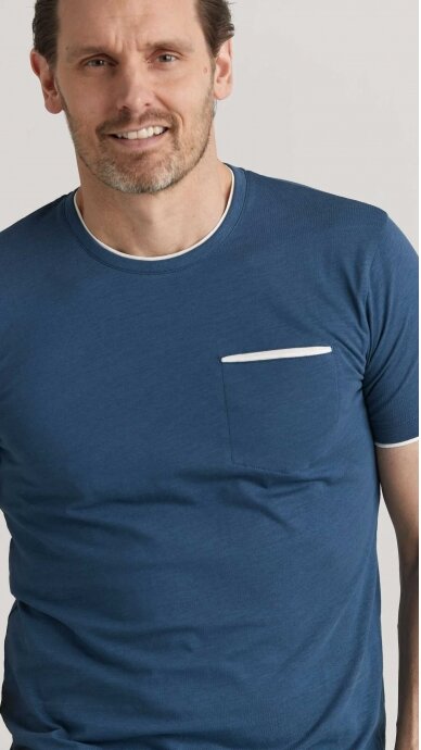 Blue t-shirt for men with short sleeves ERLA OF SWEDEN 2