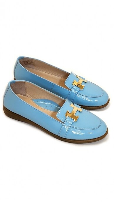 Blue leather shoes for women DFC RELAX 3