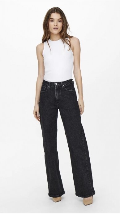 Women's Black High-Waisted Flared Jeans - ONLY 2