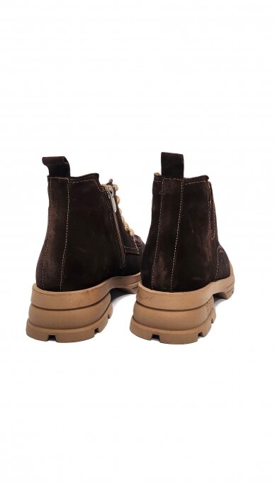 Women's brown nubuck boots with muton MARIO MUZI 1