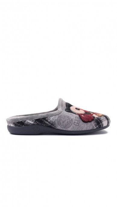 Women's textile slippers with an owl design - SANITAL FLEX 3