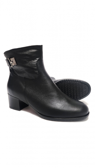 Leather boots with buckle and felt - AALTONEN 3