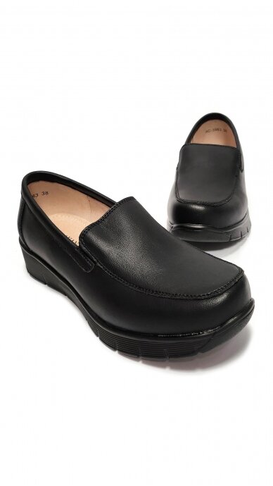 Black leather shoes AVANTA COMFORT