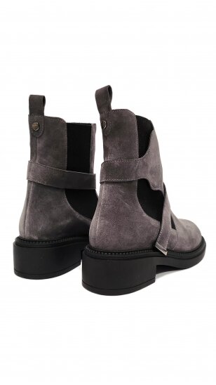 Gray suede ankle boots MARIO MUZI