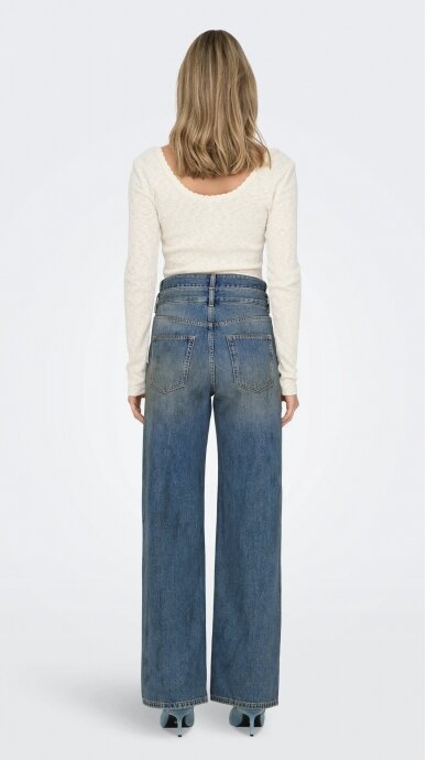 Wide-leg jeans with an extra high waist - ONLY 1