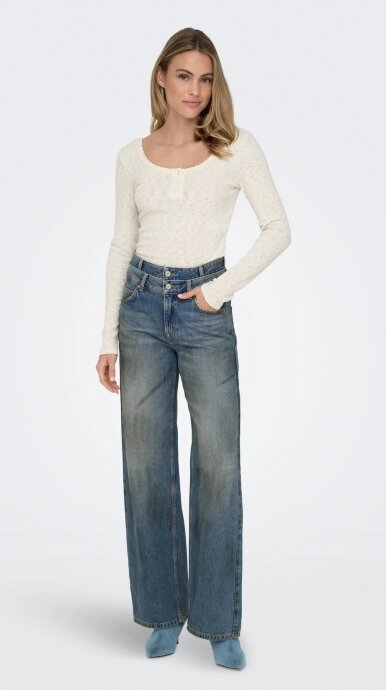 Wide-leg jeans with an extra high waist - ONLY 2