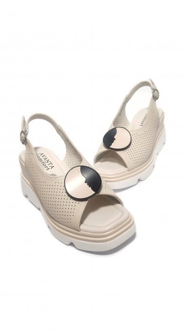 Platform leather sandals AVANTA