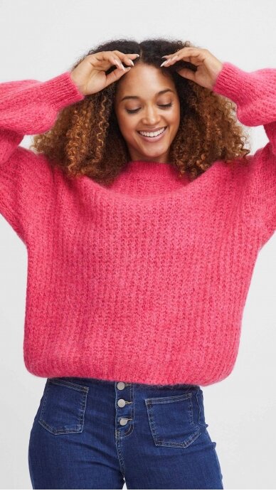 Pink women's sweater with wool SORBET 2