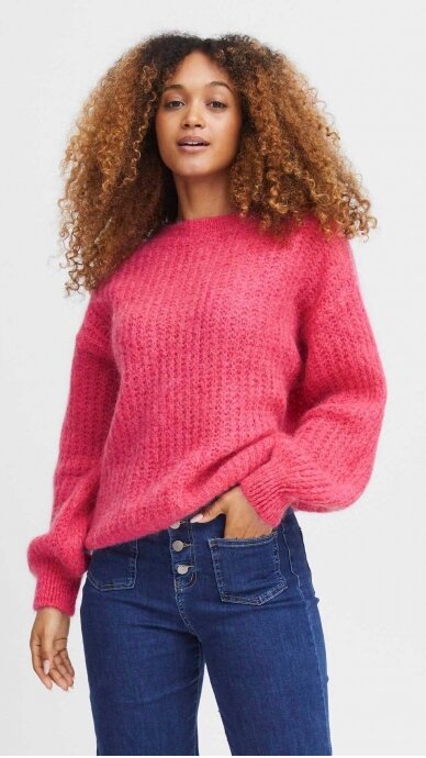 Pink women's sweater with wool SORBET