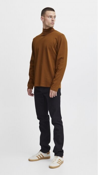 Brown men's sweater with a high collar BLEND 2