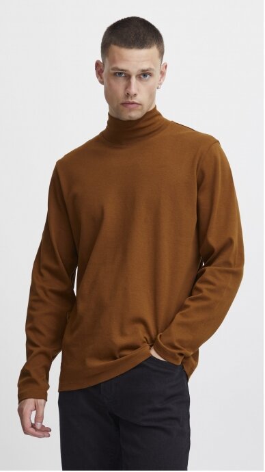 Brown men's sweater with a high collar BLEND