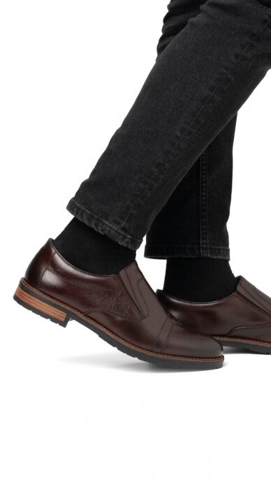 Brown classic shoes for men RIEKER 5