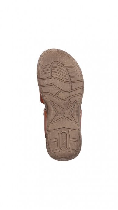 Brown leather sandals for men RIEKER 5