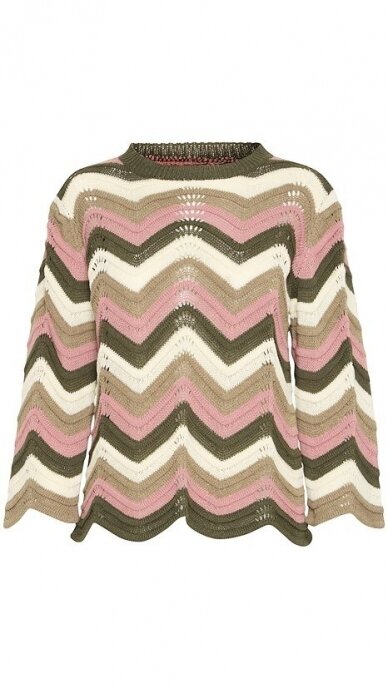 SORBET striped cotton and acrylic sweater