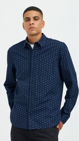 Stylish patterned long-sleeved shirt - BLEND