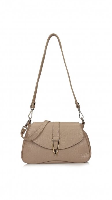 Stylish small leather handbag with long strap TOSCANIO