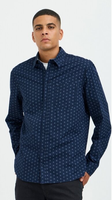 Stylish patterned long-sleeved shirt - BLEND