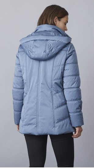 Light blue quilted jacket with detachable hood - JUNGE