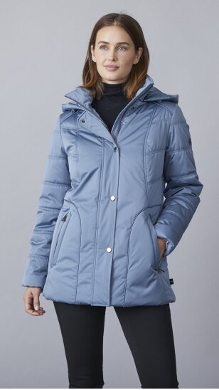 Light blue quilted jacket with detachable hood - JUNGE