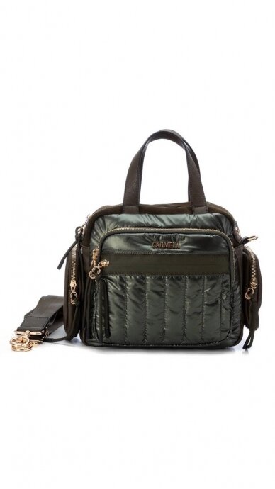 Dark green handbag CARMELA